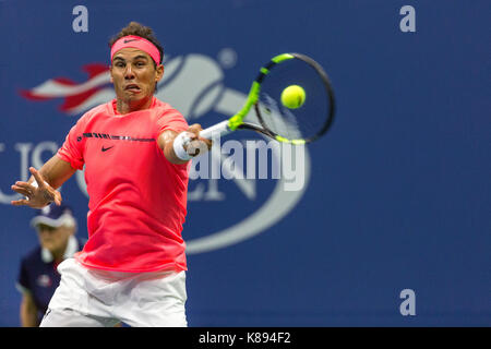 Rafael Nadal (esp) de la compétition à l'US Open Tennis Championships 2017 Banque D'Images