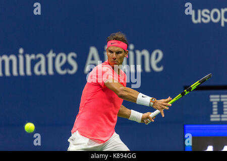 Rafael Nadal (esp) de la compétition à l'US Open Tennis Championships 2017 Banque D'Images