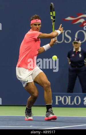 Rafael Nadal (esp) de la compétition à l'US Open Tennis Championships 2017 Banque D'Images