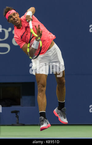 Rafael Nadal (esp) de la compétition à l'US Open Tennis Championships 2017 Banque D'Images