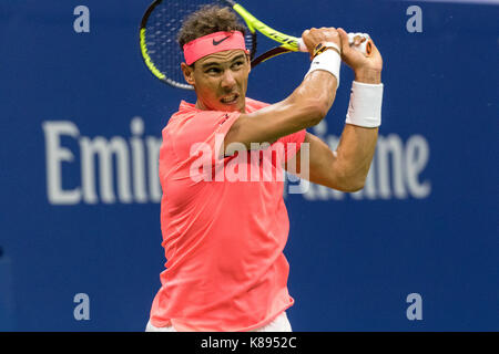 Rafael Nadal (esp) de la compétition à l'US Open Tennis Championships 2017 Banque D'Images