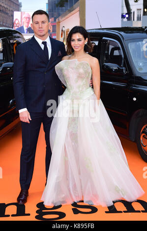 Channing Tatum et Jenna dewan tatum assister à la première mondiale de kingsman : le cercle d'or, au cineworld à Leicester Square, à Londres. photo date : le lundi 18 septembre. crédit photo doit se lire : Ian west/pa wire Banque D'Images