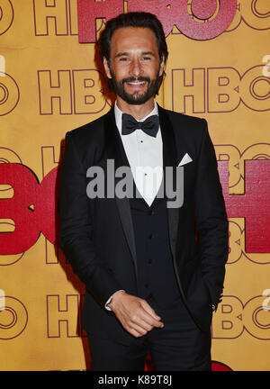 Los Angeles, USA. 17Th sep 2017. Rodrigo Santoro post emmy hbo arrivant à la partie 2017 pacific design center de los angeles. septembre, 17, 2017. crédit : tsuni/usa/Alamy live news Banque D'Images