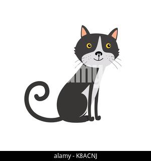 Cute cat sitting Illustration de Vecteur
