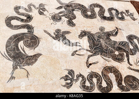 Spa thermal de Neptune : anfitrite en mosaïque d'Ostia Antica - Rome, Italie Banque D'Images