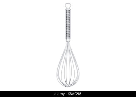 Fouet ballon métallique, 3d rendering isolé sur fond blanc Banque D'Images