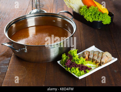 Tom Yam hot pot Banque D'Images
