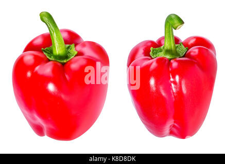 Pepper isolés. poivron rouge. with clipping path. Banque D'Images