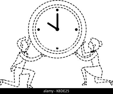 Successful business couple avec watch design illustration vecteur caractères avatars Illustration de Vecteur