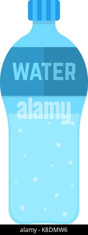 Bouteille d'eau isolé sur fond blanc Illustration de Vecteur