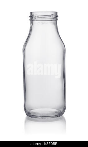 Petite bouteille en verre vide isolated on white Banque D'Images