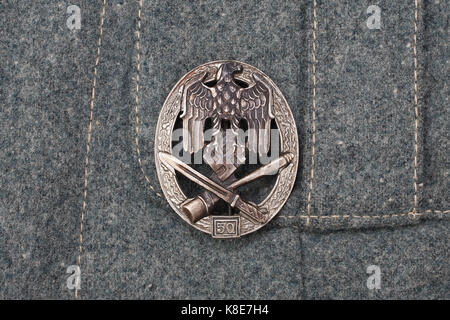 Voies de fait d'un insigne nazi allemand - award on uniform Banque D'Images