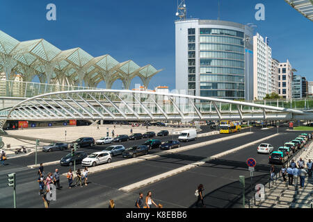 Lisbonne, Portugal - 10 août 2017 : la gare do oriente (gare de l'oriente de Lisbonne) est l'un des principaux centres de transport intermodal portugais situé dans l'EC Banque D'Images