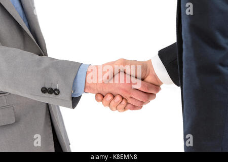 Deux business men shaking hands Banque D'Images