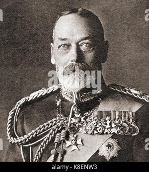 George V, George Frederick Ernest Albert, 1865 à 1936. Roi du Royaume-Uni et les Dominions britanniques, et l'empereur de l'Inde. Banque D'Images
