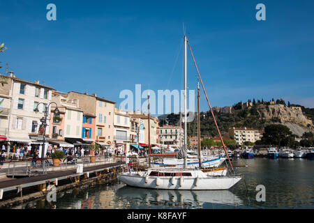 Marina à cassis, département des Bouches-du-Rhône en Provence-alpes-côte d'azur dans le sud de la france Banque D'Images