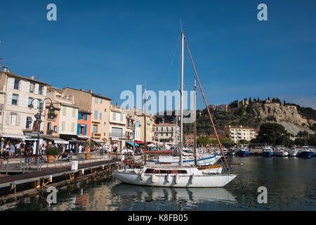 Marina à cassis, département des Bouches-du-Rhône en Provence-alpes-côte d'azur dans le sud de la france Banque D'Images