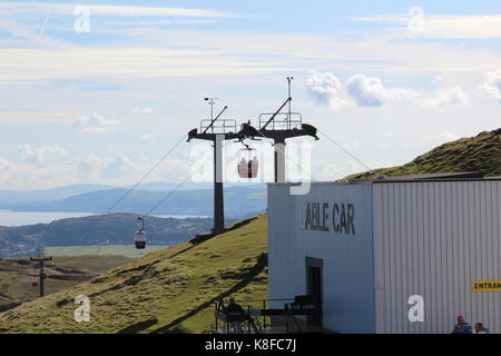 Llandudno, au Pays de Galles. Sep 19, 2017. Météo britannique. Sunny à Llandudno. Le grand orme Llandudno Crédit : Michael Clarke/Alamy Live News Banque D'Images