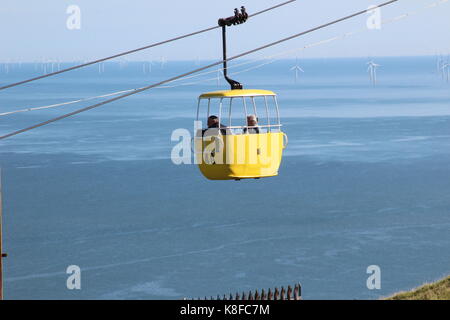 Llandudno, au Pays de Galles. Sep 19, 2017. Météo britannique. Sunny à Llandudno. Le grand orme Llandudno Crédit : Michael Clarke/Alamy Live News Banque D'Images