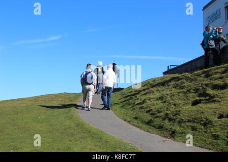 Llandudno, au Pays de Galles. Sep 19, 2017. Météo britannique. Sunny à Llandudno. Le grand orme Llandudno Crédit : Michael Clarke/Alamy Live News Banque D'Images