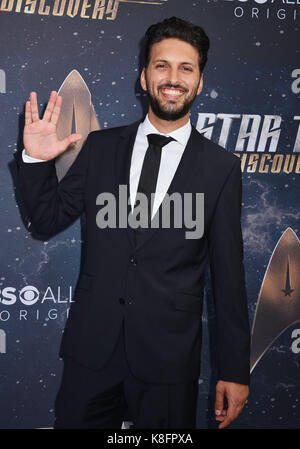 Los Angeles, USA. Sep 19, 2017. shazad latif 024 arrivant à la première découverte de star trek à l'arclight Theatre de Los Angeles le 19 septembre 2017. crédit : tsuni / usa/Alamy live news Banque D'Images