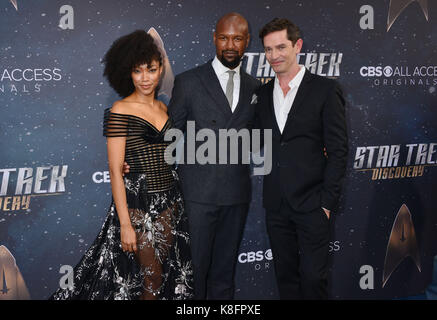 Los Angeles, USA. Sep 19, 2017. sonequa martin-vert vert kenric , mari, James frain 058 arrivant à la première découverte de star trek à l'arclight Theatre de Los Angeles le 19 septembre 2017. crédit : tsuni / usa/Alamy live news Banque D'Images