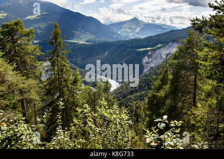 Gorges du Rhin près de flims, Suisse Banque D'Images