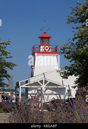 Canada, Québec, trois-Rivières, Parc portuaire, port, phare, Banque D'Images