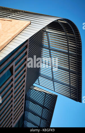 Détail de la courbe du toit. Francis Crick Institute, Londres, Royaume-Uni. Architecte : HOK International Ltd, 2017. Banque D'Images