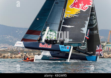 Catamaran Red Bull GC-32 à l'Extreme Sailing Series, Barcelone Banque D'Images