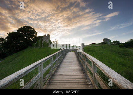 Castle Acre ruines, Norfolk, UK Banque D'Images