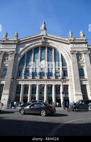 France, Paris, l'entrée de la gare 'Gare Du Nord'. Banque D'Images