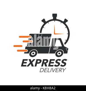 Icône livraison express. concept pick-up à l'icône Stop Watch pour l'entretien, commander, rapide, gratuit et d'expédition dans le monde entier. vector illustration design moderne. Illustration de Vecteur