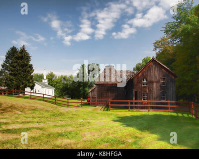 Hamilton, New York, USA. septembre 17, 2017. l'americana villlage, une copie d'un village du xixe siècle, sur la rive ouest du lac de moraine h Banque D'Images