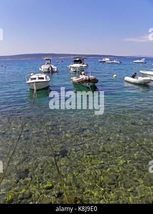 À crikvenica crikvenica riviera,bateaux et yachts port en été,côte adriatique,Croatie,europe,55 Banque D'Images