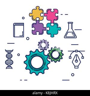 Jeu de l'esprit créatif vecteur icônes illustration design Illustration de Vecteur