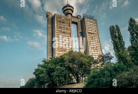 2017-08-29. Belgrade, Serbie. western City Gate de belgrade vu de l'e 70. Banque D'Images