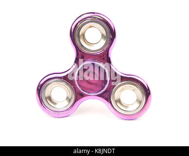 Fidget rose spinner isolé sur fond blanc Banque D'Images