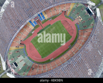 Shah Alam, Selangor, Malaisie - circa Août 2017 : Vue aérienne de drone stade Shah Alam en utilisant Banque D'Images