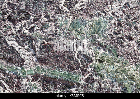 Close up texture de mur inégale de marbrure gris marbre et vert Banque D'Images