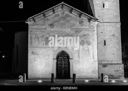 Un regard en noir et blanc sur Cividale del Friuli beautés du patrimoine mondial de l'UNESCO. Banque D'Images