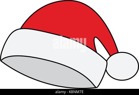 Santa hat, Noël, symbole, icône de la conception. Vector illustration d'hiver isolé sur fond blanc. Illustration de Vecteur