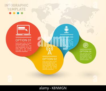 Éléments infographique étape par étape Illustration de Vecteur