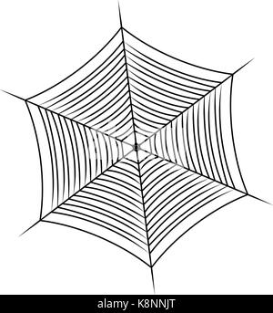 Halloween Spider web d'araignée, symbole, icône. vector illustration isolé sur fond blanc. Illustration de Vecteur