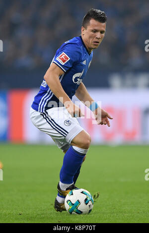 Gelsenkirchen, Allemagne. 19 septembre 2017. Yevhen Konoplyanka (S04). GES/ Fussball/ 1. Bundesliga: Schalke 04 - FC Bayern Munich, 19.09.2017 football: Bundesliga: Schalke 04 contre FC Bayern Munich, lieu, 19 septembre 2017 | Verwendung weltweit crédit: dpa/Alay Live News Banque D'Images