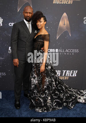 Los Angeles, CA, USA. Sep 19, 2017. 19 septembre 2017 - Hollywood, Californie - sonequa martin-vert et mari kenric vert. '' "Star Trek : la découverte" premiere tenue à l'arclight cinerama fait à Hollywood. photo credit : crédit : admedia admedia/zuma/Alamy fil live news Banque D'Images