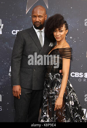 Los Angeles, CA, USA. Sep 19, 2017. 19 septembre 2017 - Hollywood, Californie - sonequa martin-vert et mari kenric vert. '' "Star Trek : la découverte" premiere tenue à l'arclight cinerama fait à Hollywood. photo credit : crédit : admedia admedia/zuma/Alamy fil live news Banque D'Images