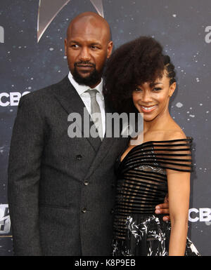 Los Angeles, CA, USA. Sep 19, 2017. 19 septembre 2017 - Hollywood, Californie - sonequa martin-vert et mari kenric vert. '' "Star Trek : la découverte" premiere tenue à l'arclight cinerama fait à Hollywood. photo credit : crédit : admedia admedia/zuma/Alamy fil live news Banque D'Images