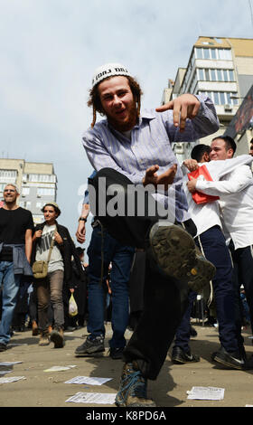 Uman, Ukraine, Juifs pèlerinage à la sainte de l'emplacement de la tombe de l'Rabi Nahman de Bratslav Crédit : Boaz Rottem/Alamy Live News Banque D'Images