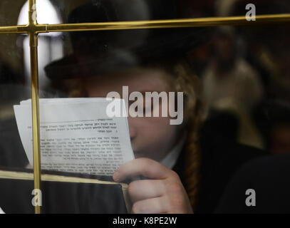 Uman, Ukraine. 20 septembre 2017. Pèlerinage juif pour le lieu de la tombe de l'Rabi Nahman de Bratslav Banque D'Images